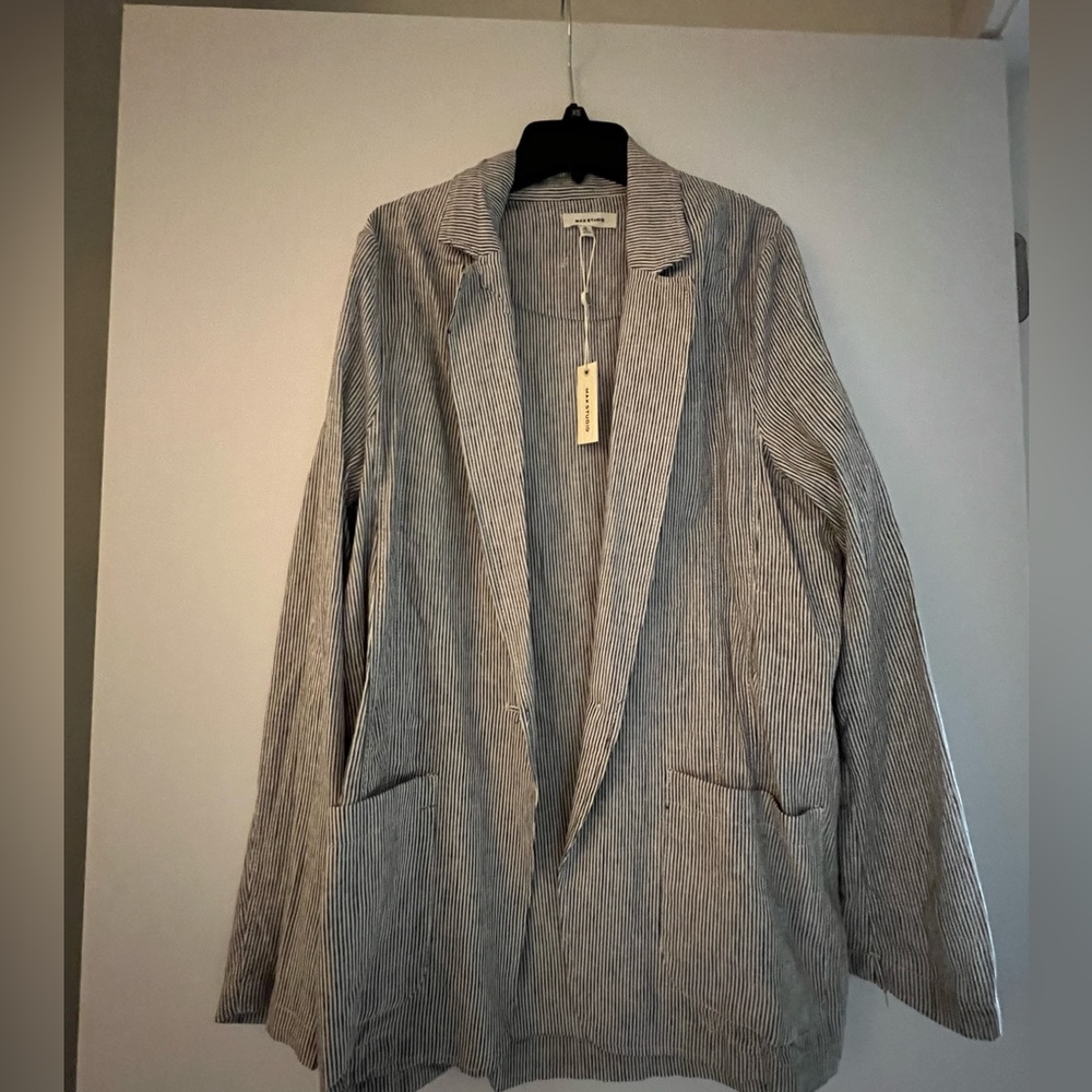 Max Studio Linen Blazer M new with tags